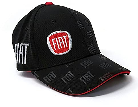Fiat Unisex Visier, Fiat 21239 Keps med krökt visir svart, en storlek EU
