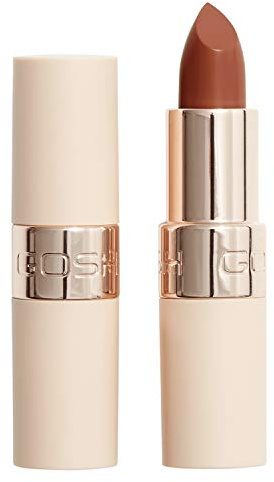 GOSH Luxury Nude Lippenstift mit leichtem Schimmer I intensive Nudetöne für ein natürliches Ergebnis I spendet Feuchtigkeit für weiche Lippen I langanhaltend, parfümfrei & 100% vegan I 005 Bare