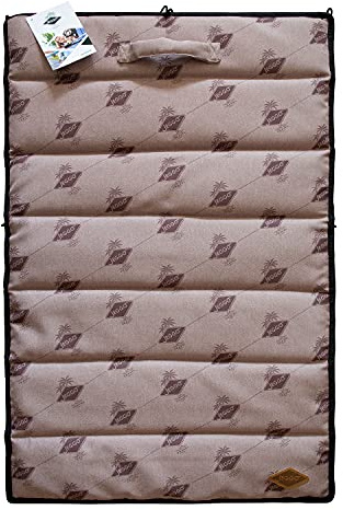 JEGGO Hundmatta Cannes, kompakt och rullbar liggmatta med handtag, för hund och familj, perfekt för resor, ensidig vattenavvisande, tillverkad i EU