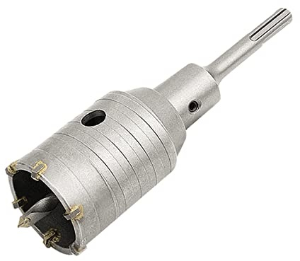 Meccion Lochsäge Hohl Bohrkrone 50mm mit SDS Plus Adapter 110 mm und Zentrierbohrer, Dosensenker Hammerschlagfest Kronenbohrer für Mauerwerk, Ziegel, Beton, Zement, Stein