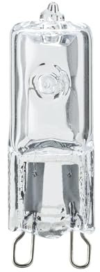 Paulmann 80087 - Juego de 2 bombillas halógenas de alto voltaje (G9, 230 V, luz blanca cálida, 2 x 22 W, regulable, 2700 K, G9)