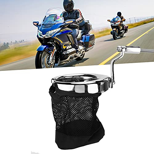 Portavasos de Motocicleta, Tenedor de Lata de Taza de Bebida de Tela, Portavasos Portavasos Plegable Estante para Bebidas Accesorio de Motocicleta Reemplazo para Goldwing GL 1800(enchapado)
