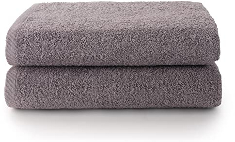 Top Towel - Plus - Große Badetücher - Badetücher - 2 Duschtücher - 100x150 cm 100 % Baumwolle - Grau