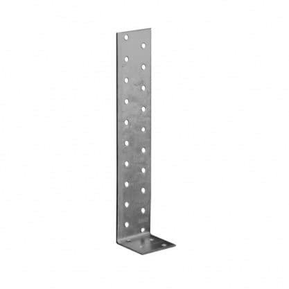 Gedotec anclaje de acero para cargas pesadas metal | 20 piezas anclaje angular 400 x 40 mm | placa perforada universal para la colocación en hormigón | anclaje plano de acero para hormigón fijación