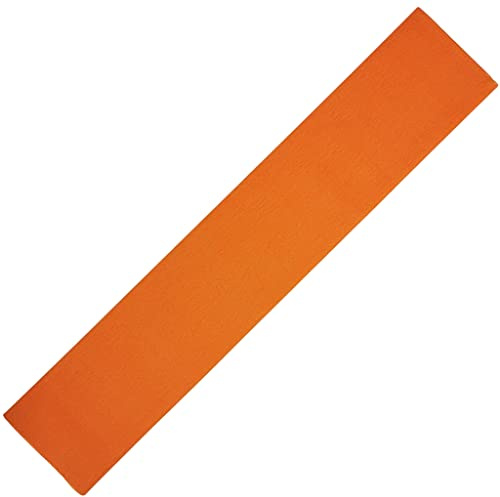 BCreativetolearn Large Orange Crepe Paper Sheets, Tissue Paper Alternative, Bright Colours for Crafting Paper Streamers, Paper Flowers & Wrapping 50cm x 300cm Roll of Paper.