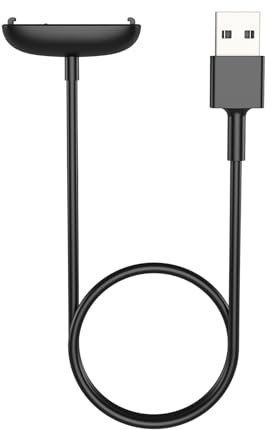 MoKo Ladegerät Kompatibel mit Fitbit Inspire 2/Ace 3 Fitness-Tracker, Magnetisches Ersatz Ladestation mit 100cm USB Ladekabel Kabel, Schwarz