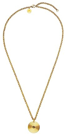 Purelei Artistic Halskette (Gold, Rosegold), Wasserfeste Kette für Damen mit runden Anhänger abgerundet, Elegantes Halskette aus Edelstahl, Geschenke für Damen,50-55 cm Länge verstellbar (Gold)