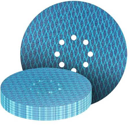 GZKTY Dischi Abrasivi 225mm, 25 Pezzi, 8 Fori, Grana 40 60 80 120 240, Giraffa levigatrice per cartongesso/muro/legno