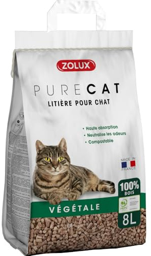 Purecat Holzstreu, Granulat, 8 Liter