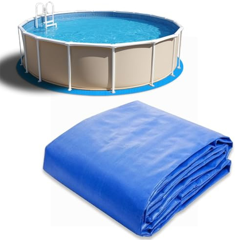Tappetino rotondo per piscina da 3,5 m, per piscina fuori terra, tappetino per piscina fuori terra, sotto il pavimento della piscina, tappetino per sottofondo, previene forature, telo protettivo per