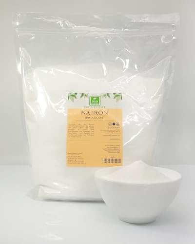 Natron Pulver 5kg Lebensmittelqualität Backnatron von Green Essence | Natron Back Soda Pulver, Sodium Bicarbonate, Waschmaschine, zum Renigung, Backen, Reines Natriumbicarbonat, Backpulver 5 kg