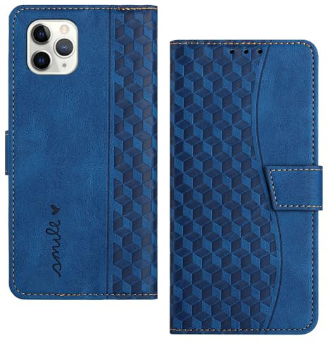 Radoo Handyhülle für iPhone 11 Pro Max (6,5 Zoll) Hülle Leder für Klappbar PU Leder Tasche Flip Wallet Stoßfeste Case Schutzhülle Klapphülle für iPhone 11 Pro Max Hülle Lederhülle (Blau)