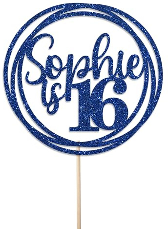 KreateSquare Personalised Cake Topper, Custom Name Party Cake Decoration