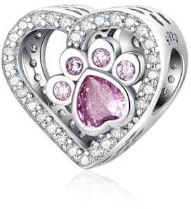 Alstiva Tiere Hase Vierblättriges Kleeblatt 925 Sterling Silber 5A Zirkonia Charm Anhänger für Armband Charm Bead Pendant für Europäische Armbänder Halsketten Schmuck Geschenk für Damen