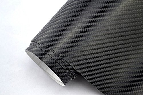 Neoxxim 9,65€/m2 4D Carbon Auto Folie schwarz 200 x 150 cm Lackfolie Car Wrapping Lackschutzfolie blasenfrei flexibel