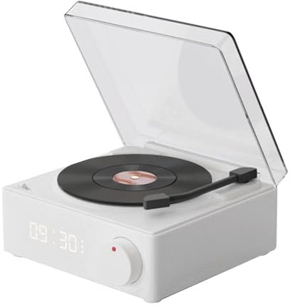 Altoparlante Bluetooth Vintage, Altoparlante Stile Giradischi in Vinile, Altoparlante Giradischi Wireless Portatile con Audio Stereo HiFi, Altoparlante Stile Classico a 3