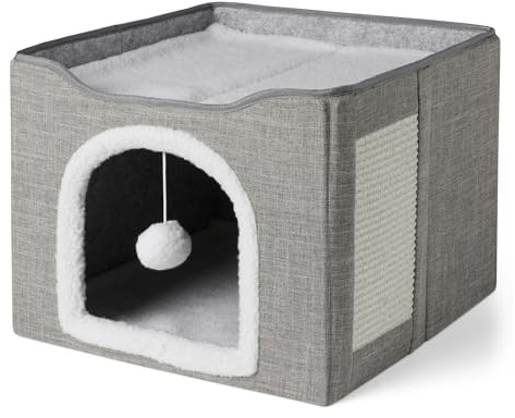 Amazon Basics Katzenhaus, 1-stöckig, Grau