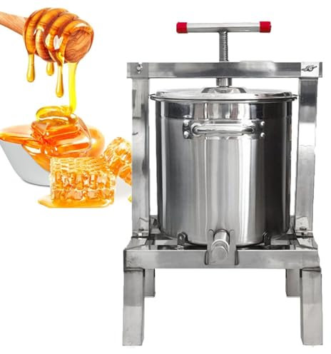 Pressoir à Cidre En Acier Inoxydable Extracteur De Miel Pressoir à Raisin Manuel Extracteur De Cire D'Abeille Avec PoignéE, Pressoir à Cidre Traditionnel Pour La Fabrication