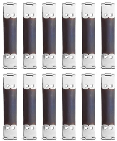 QUARKZMAN 12Pcs Marco Flexible Interno de Metal, 7cm/2.8 Marco de Monedero con Cierre de Beso, Bisagras para Bolso, Clip para Cartera, Manualidad, Fabricación de Monederos, Plateado