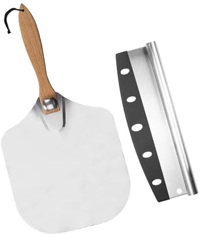 Cabilock 2piezas Espátula De Aluminio Para Pizza Mango De Madera Plegable Para Transferir Pizza El Horno También Útil Como Raspador De Mantequilla y Herramienta Para Panqueques La Cocina