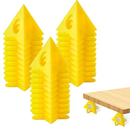 Supports Pyramidaux Triangulaires, 30 pièces Support de Peinture Pyramidale, Cônes JaunesSupport de Peinture pour Toile, Pour les Artistes, les Peintres et les Bricoleurs