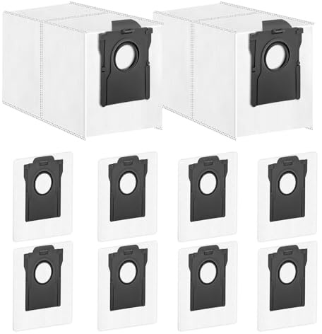 Lot de 10 Sacs à poussière aspirateur pour Dreame L10s Pro Ultra Heat/L10S Ultra Gen 2/X40/X50 Ultra Complete/X40/X50 Master, Mova E30 Ultra/Z50 Ultra/V50 Ultra, 3L Capacité de Rechange