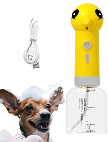 Dispensador De Espuma De Champú Para Perros - Dispensador Automático De Jabón Para Baño De Mascotas - Aparato De Ducha Eléctrico Recargable Para Bañera Y Lavabo