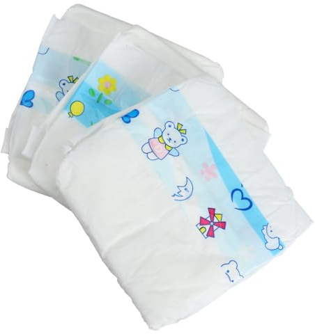 WOONEKY 3 Stück Puppenwindeln für Babypuppen Dekorative Puppenzubehörteile für Rollenspiele Geeignet für Ab Jahren Liebevolle Handarbeit für Kreative Spiele