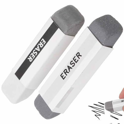 2 Pcs Natural Rubber Eraser Ink Eraser, Sand Fountain Pen Rubber for Ink/Pencil, Erasers and School Office Correction Supplies for Fountain Ball-Point Pen Double Head Remover