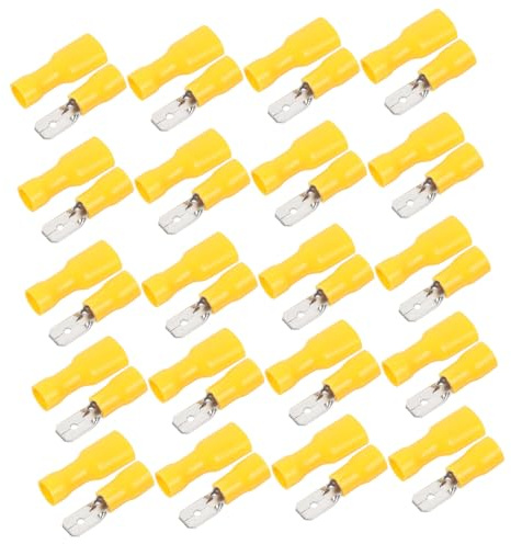 Alipis 100juego Kit De Terminales De Horquilla Totalmente Conectores Macho y Hembra para Empalme Rápido Aplicaciones Automotrices y Eléctricas Terminales De Crimpado Automotrices