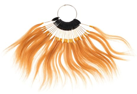 Gogogmee Echthaar Farbmuster Satz zum Üben der Haarfärbung für Friseure mit Vielseitigen Farboptionen und Realistischem Menschlichem Haar für Salonpraxis