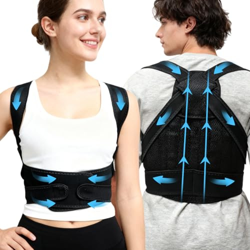Tyafzzn Rücken Haltungskorrektur Gürtel für Herren und Damen, Haltung Korrektur Gürtel, Gerader Rücken Geradehalter, Atmungsaktive Back Posture Corrector
