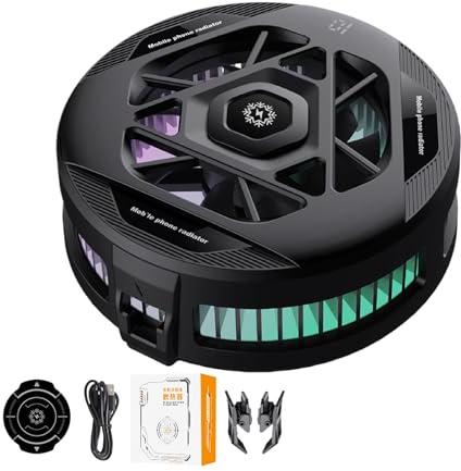 Dispositivo di raffreddamento per telefono, portatile, a semiconduttore, ventola di raffreddamento magnetica, radiatore ultra silenzioso con alimentazione USB, efficiente dispositivo di raffreddamento