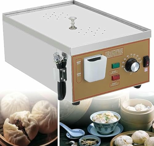 Vaporiera professionale a vapore con 2 vassoi, macchina professionale per chignon a vapore con finestra del livello dell'acqua e sfiato del vapore, per casa, buffet, ristorante, cucina