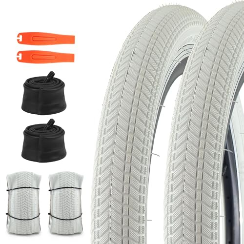 2-Set Faltbar 16 Zoll Fahrradreifen 16x2.125 Fahrradmantel mit 2-Pack Schlauch 57-254 Bike Tires Fuer 16Zoll MTB/BMX