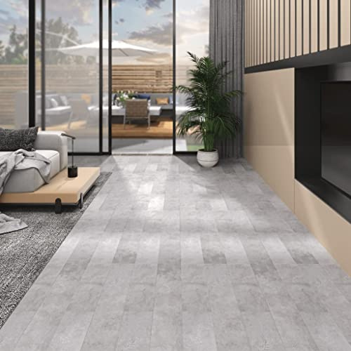 INLIFE Dalles de Plancher PVC 5,02 m² 2 mm autoadhésif Gris Terre