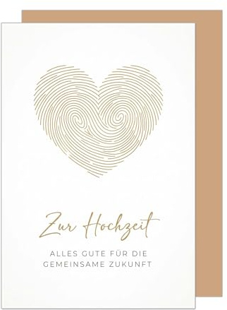 Edition Seidel Premium Glückwunschkarte zur Hochzeit mit Umschlag. Hochzeitskarte Grußkarte Karte Klappkarte Spruch Vermählung Ja-Wort Brautpaar Paar Mann & Frau Liebe Herz edel originell (H530 SW026)