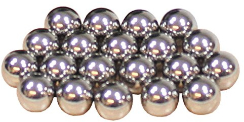 MFH Pack of 200 Steel Balls for Slingshot/Including Practical Carry Box Spinner Ammunition