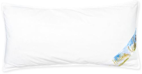 Traumschloss Künsemüller Kopfkissen Comfort 40x80cm mit 80% Daunen, Doppelkammer Daunenkissen mit Außenkammer & stützender Innenkammer, Allergiker geeignet & waschbar, Füllgewicht: 450 g