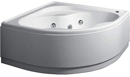 VASCA ANGOLARE CON IDROMASSAGGIO E PANNELLO MOD. AMBRA cm. 140 x 140