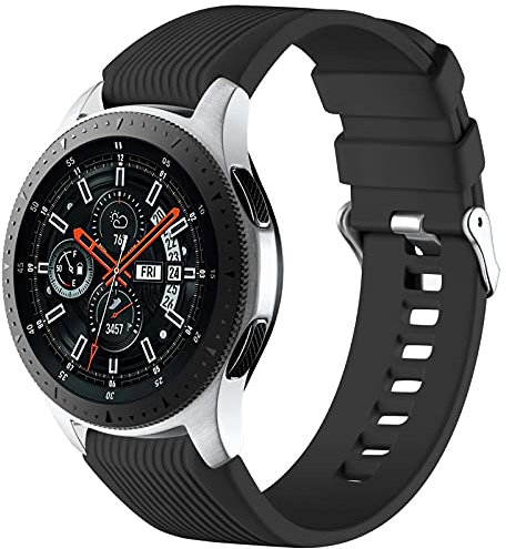 Mastten - Pulsera de silicona de 22 mm, compatible con Samsung Galaxy Watch 46 mm/Galaxy Watch 3 45 mm/Gear S3 Frontier/Huawei GT2, correa de deporte de silicona suave para hombres y mujeres, color