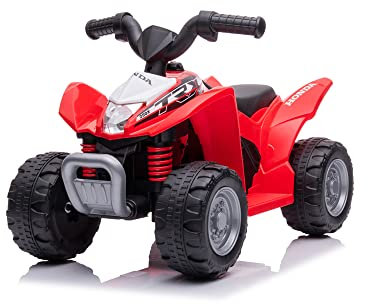 Sport1 Elektrisches Quad für Kinder, Nachbildung Honda TRX 250X, Kindermotorrad, 6 Volt, Geschwindigkeit 2,8 km/h, Maße: 65,5 x 38,5 x 43,5 cm, für Kinder bis 20 kg, wiederaufladbarer Akku, mit
