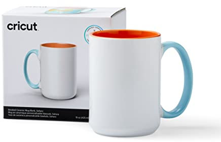 Cricut Tazza bianca in ceramica smussata | Reef | 425 ml (15 oz) | 1 x tazza a sublimazione inchiostro infusibile | per l'uso con tutte le macchine da taglio