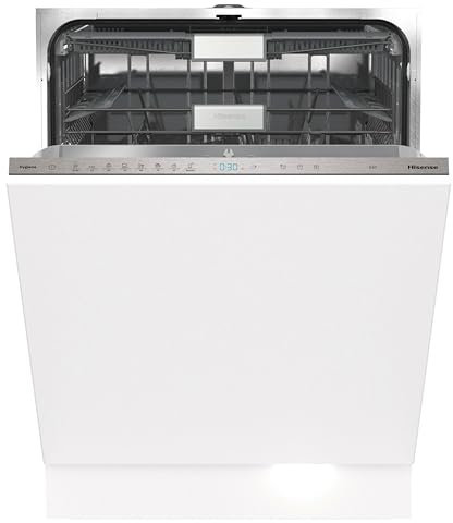Hisense HV673C61 - Lavavajillas 60Cm, Encastre, Clase C, CAPACIDAD 16,Conectividad WiFi, 3 Niveles de Lavado, Entrada de Agua Caliente, Tecnología Inverter, Lavado Rápido 15', Integrable