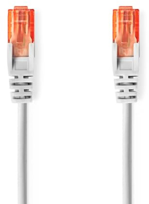 NEDIS Cat6 Network Cable, 3.0m, Grey, U/UTP with Gold Plated RJ45 Connectors - Unshielded Patchcable for Cat 6 Installations, Suitable for 10/100/1000Mbit Network Environment