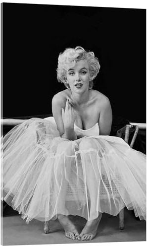 Posterlounge Marilyn Monroe im Tutu Acrylglasbild von Celebrity Collection 20 x 30 cm Schwarz-Weiß Wandbilder Wanddeko