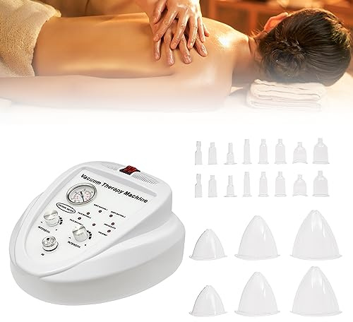 Vakuum Therapie Maschine mit 30 Tassen Butt Lifting Machine Vakuum Schröpfen Massager,6 Modi und einstellbare Intensität (70cmhg maximale Saugkraft) Zur Formgebung und Gesundheitsmassage