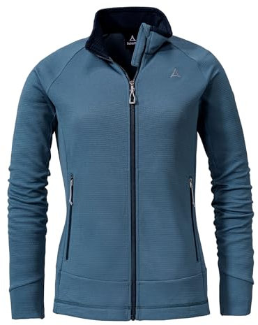 Schöffel Damen Jacke Outdoorjacke Fleece Jacket Steinach L, Farbe:Blau, Größe:36, Artikel:-8860 Steelblue