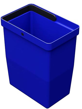 LM 530 ECO Poubelle de cuisine, 8 litres, en matériau recyclable, peu encombrante, 15 x 23 x 28,5 cm, compatible avec le système de tri des déchets LM, bleue