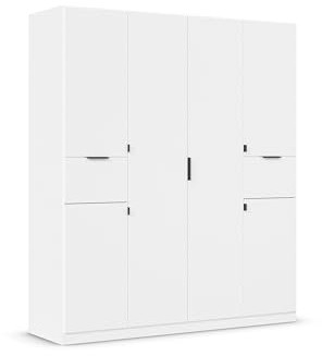 Rauch Möbel TICAO, Kleiderschrank, Farbe Weiß, Breite 181 cm | Schrank, Mehrzweckschrank, 6-türig, 2 Schubladen, für Schlafzimmer, Kinderzimmer, Homeoffice, Garderobe, Flur
